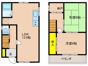 都丘町貸家の物件間取画像